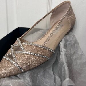 Nina champagne Flats. Worn once.